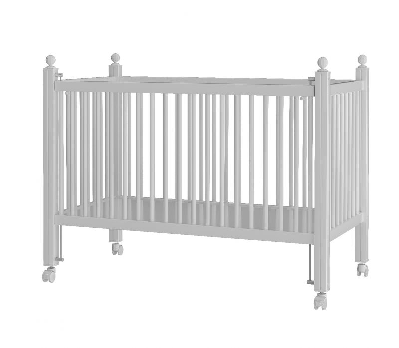 Almila Babybett Lory in Weiss 60x120