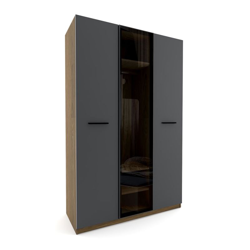 Almila Kleiderschrank Legend 3-trig mit Glastr