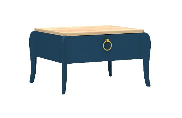Almila Nachtkommode Elegant Blue mit Schubkasten