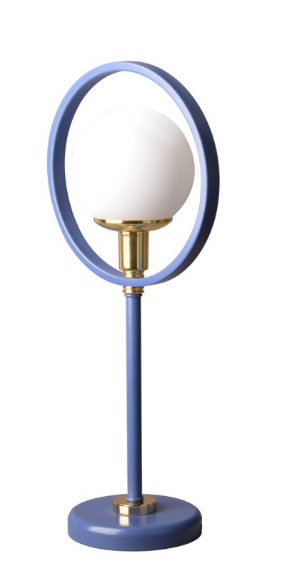 Almila Tischlampe Elegant Blue mit Goldenen Details