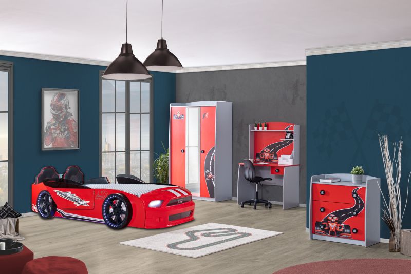 Autobettzimmer Komplett Must Rider Turbo 4-teilig Rot unter Hauptkategorie Mlux > Autobetten > Autobetten > Autobett Komplettzimmer