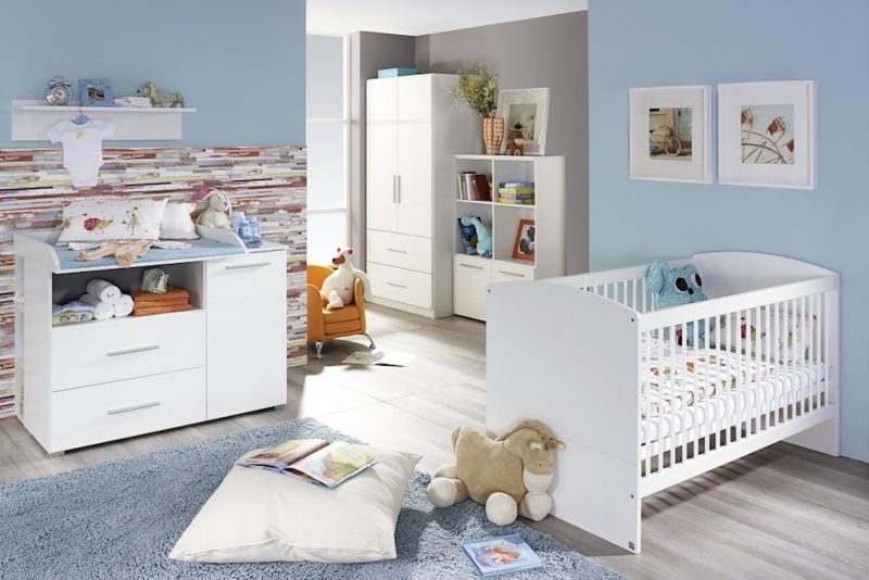 Babyzimmer MANJA 5-teilig Hochglanz weiss - alpinweiss unter Hauptkategorie Mlux > Marken > Marken nach Herkunftsland > Deutsche Mbel