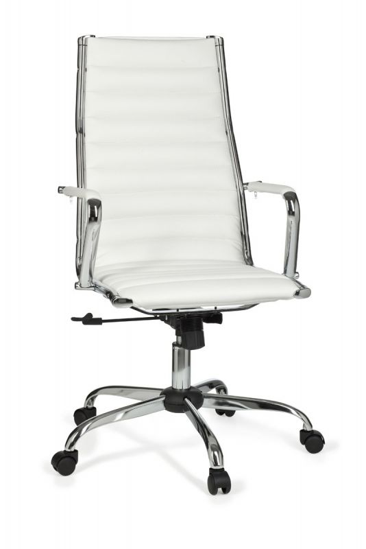 Chefsessel Genf 1 Leder Optik in Weiss