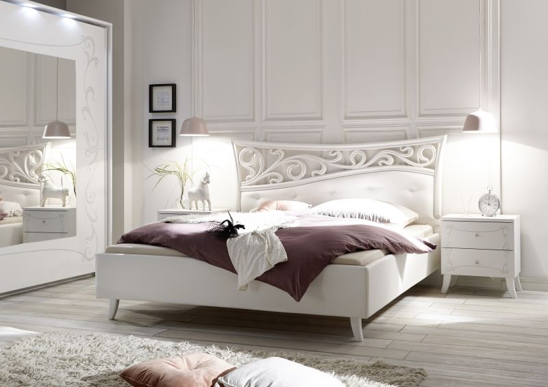 Design Bett Sereina in romantischem Stil 160x200