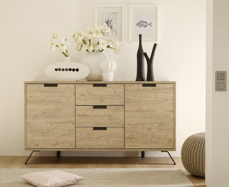 Design Sideboard in Eiche Jonson 2-trig