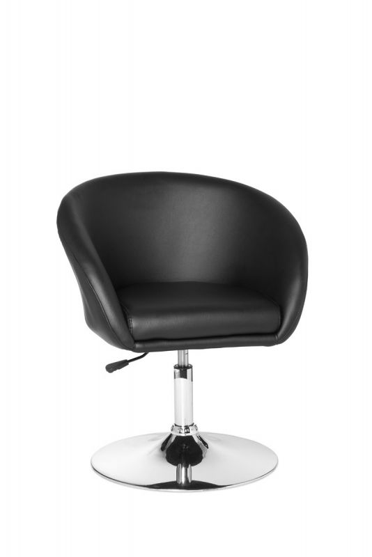 Designer Drehsessel Sessel mit Lift Leder Optik schwarz