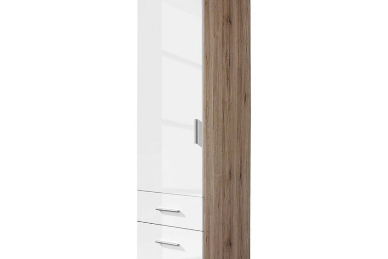 Drehtr-Kombischrank CELLE weiss - Eiche Sanremo 47 x 197 x 54 cm links unter Hauptkategorie Mlux > Schlafen > Schlafzimmer > Kleiderschrnke