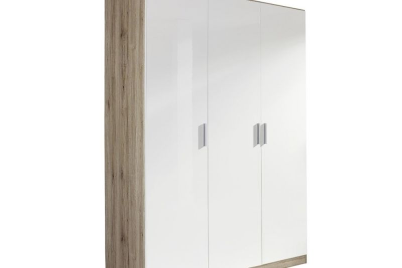 Drehtrenschrank CELLE weiss - Eiche Sanremo 136 x 197 x 54 cm