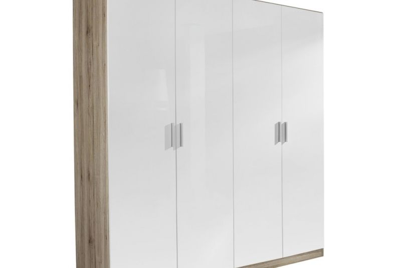 Drehtrenschrank CELLE weiss - Eiche Sanremo 181 x 197 x 54 cm