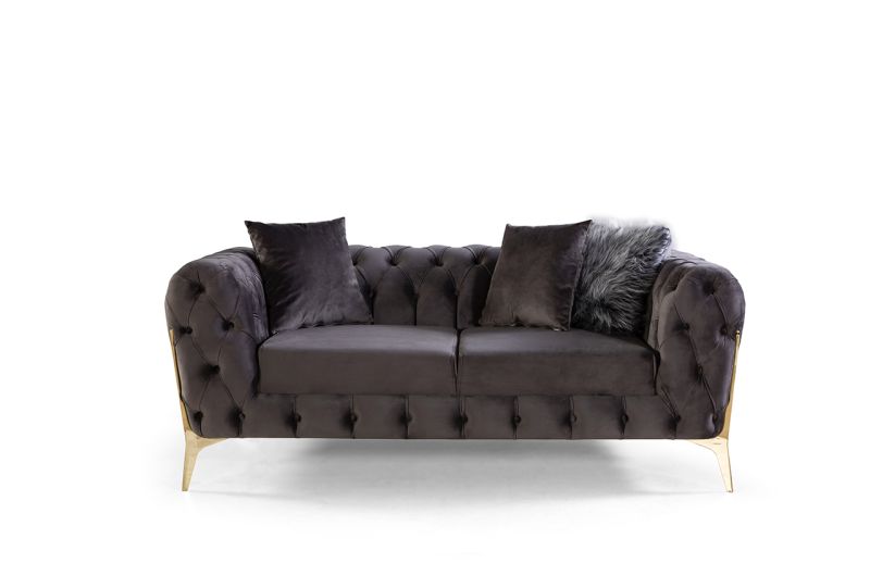 Eymense Sofa 2-Sitzer Mildor in Schwarz