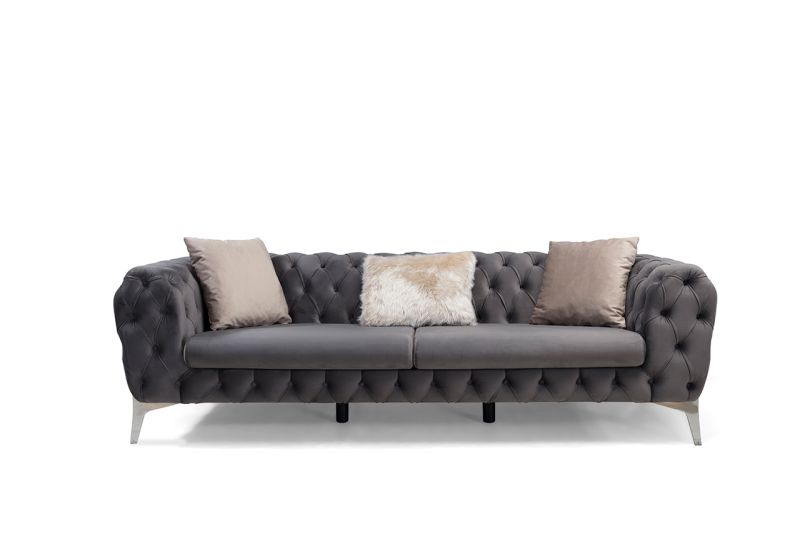 Eymense Sofa 3-Sitzer Mildor in Schwarz Chrom unter Hauptkategorie Mlux > Wohnen > Polstermbel > Einzelsofas