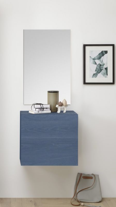 Garderobenschrank mit Spiegel Veldig Blau