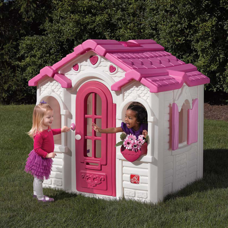 Garten-Spielhaus Sweetheart Gartenhtte fr Kinder Kunststoff Pink