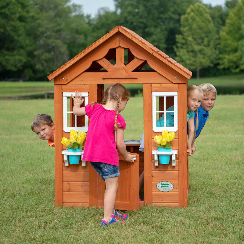 Garten-Spielhaus Timberlake Gartenhtte fr Kinder Holz Braun