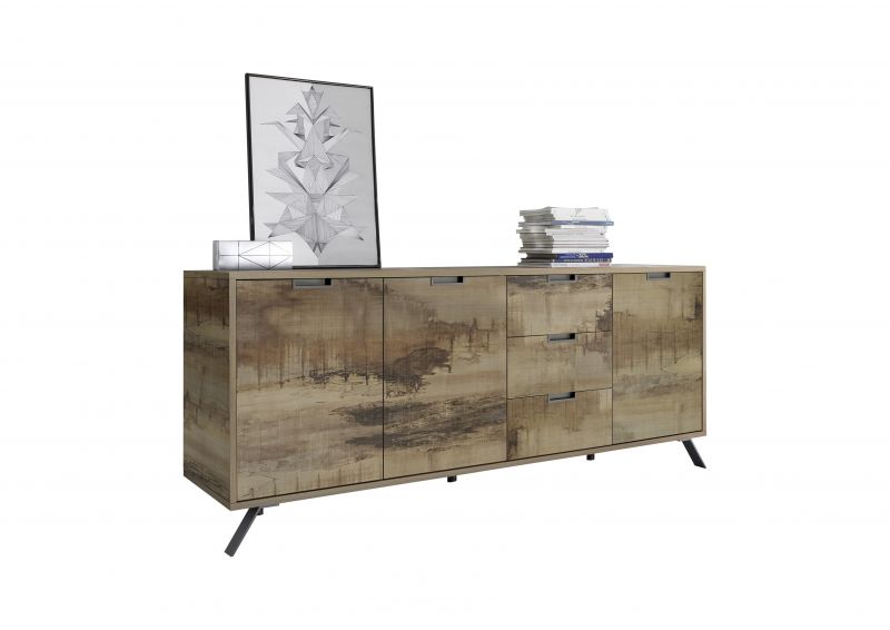 Grosses Sideboard in Holzoptik Pina 3-trig