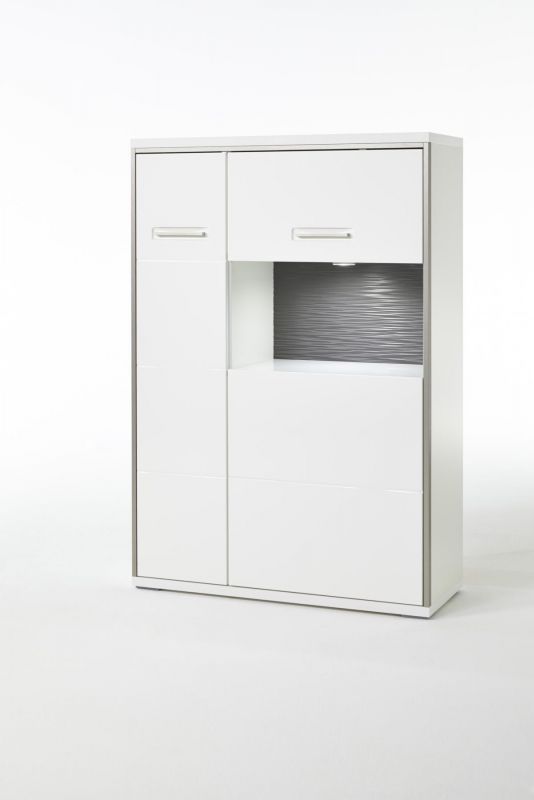 Highboard Fillipe 2-trig Weiss Transchlag links unter Hauptkategorie Mlux > Wohnen > Kommoden > Highboards