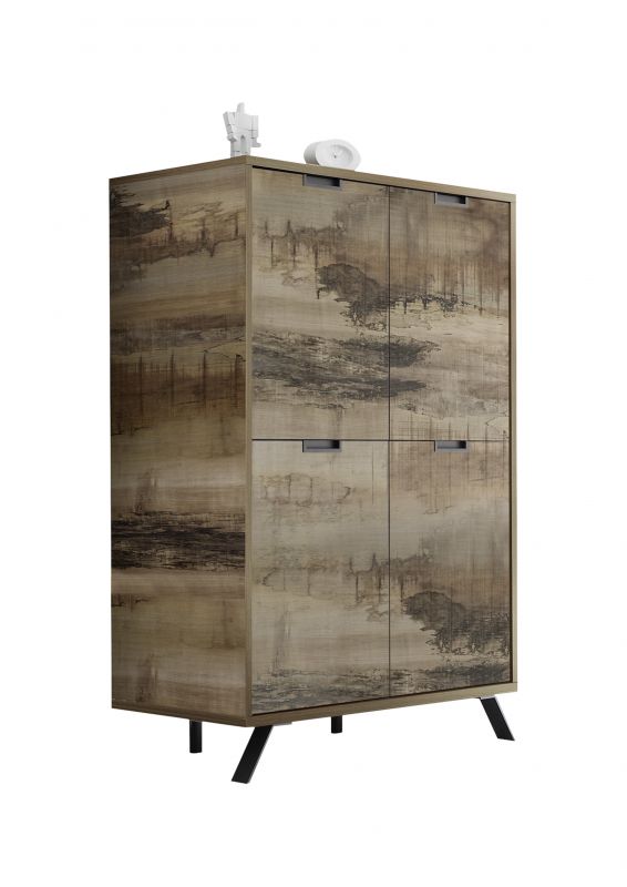 Highboard mit Metallfssen Pina 4-trig