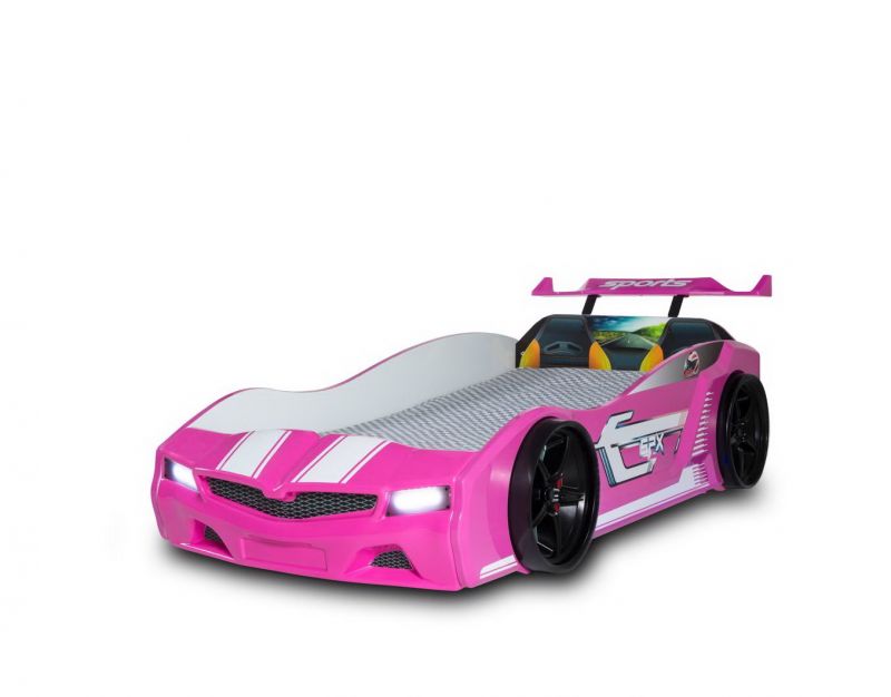 Kinder Autobett Bumer SPX Pink mit LED Scheinwerfer