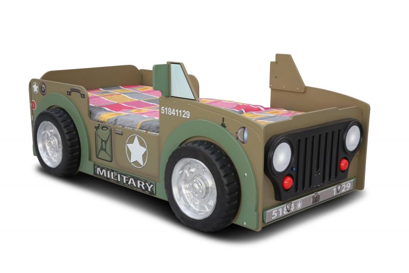Kinder Autobett Jeepi Militr inkl- Matratze 90x190