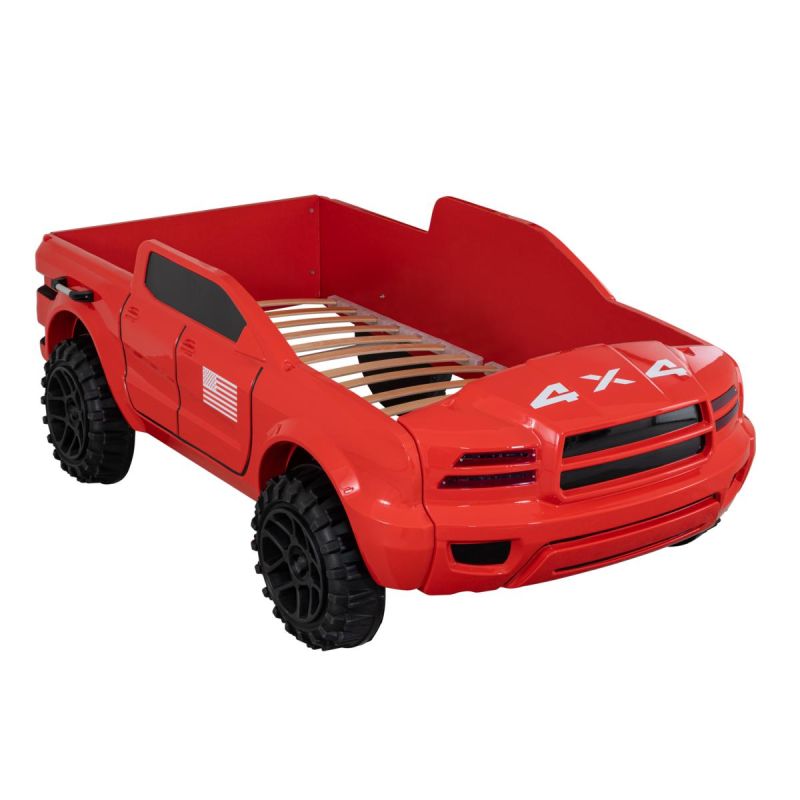 Kinder Autobett Pick Up Truck 100x190 cm Rot