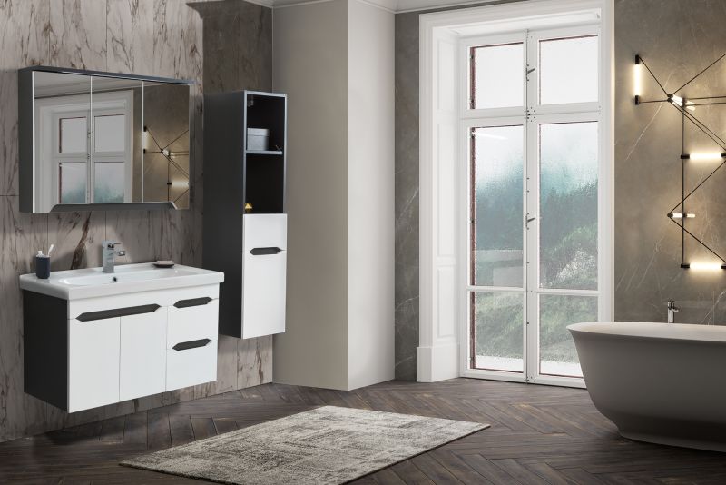 Martat Badezimmer Set Smart 100 3-teilig mit Spiegelschrank unter Hauptkategorie Mlux > Bad > Badmbel Sets