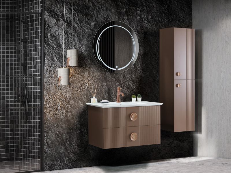 Martat Badezimmer Set Vanity 90 3-teilig Braun