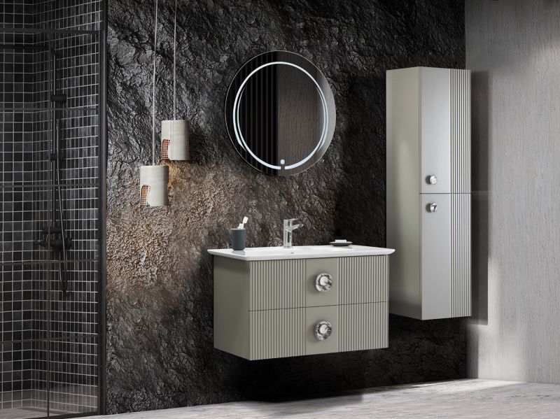 Martat Badezimmer Set Vanity 90 3-teilig Grau