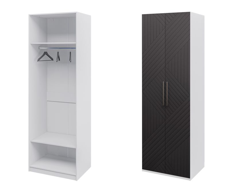Neman 2-triger Kleiderschrank Otis V3 Anthrazit Modern