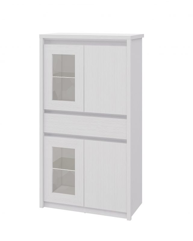 Neman Highboard mit Schubfcher Palermo Weiss