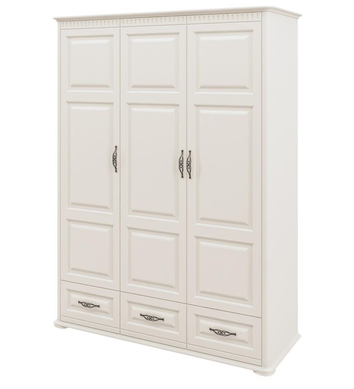 Neman Kleiderschrank 3-trig Marcel in Creme