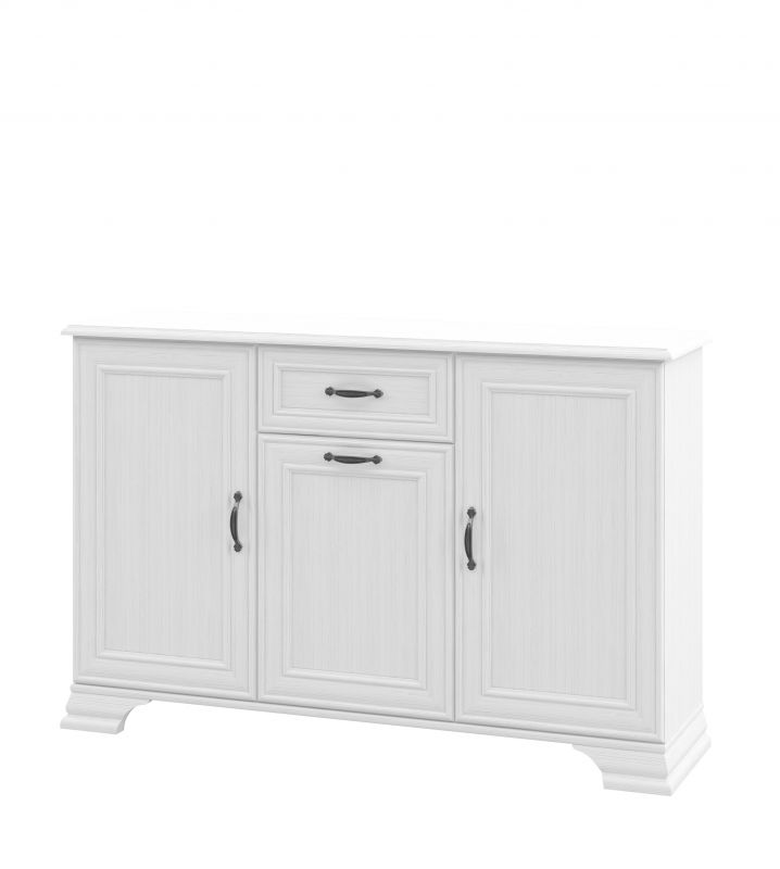 Neman Sideboard 3-trig Weiss Landhausstil Juna