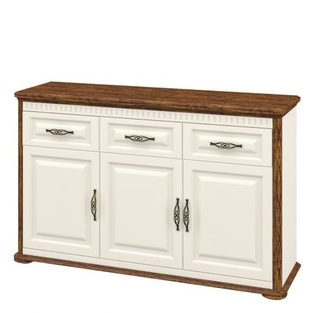 Neman Sideboard mit Schubksten Marcel in Creme 3-trig unter Hauptkategorie Mlux > Wohnen > Kommoden > Sideboards