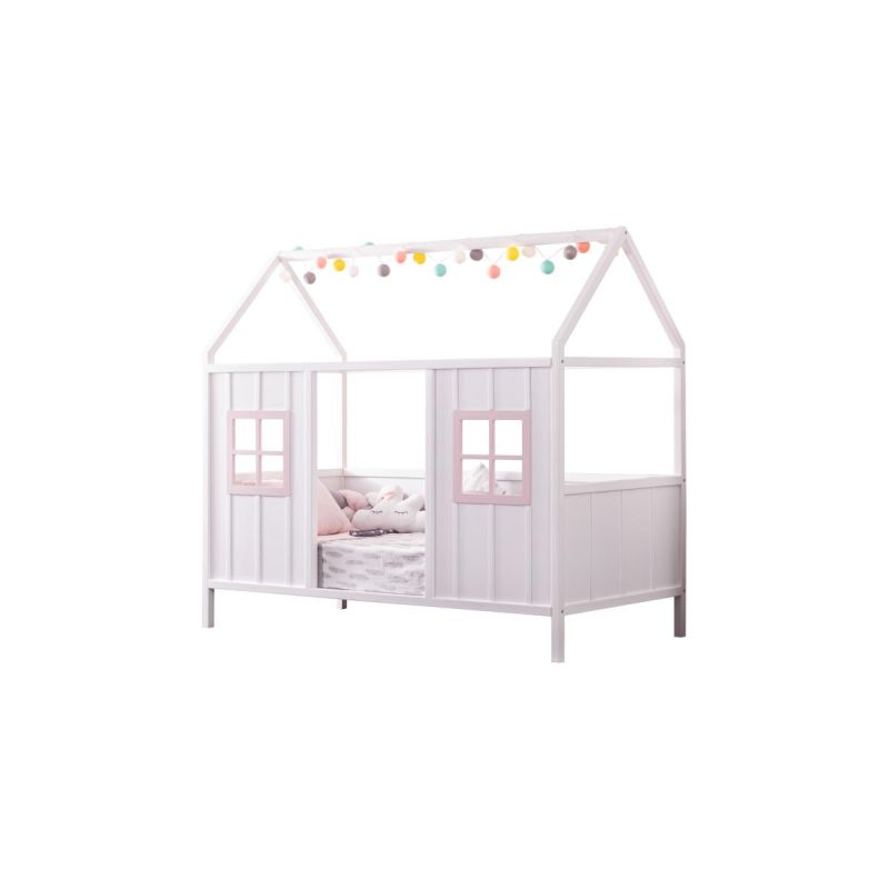 Odacix Kinder Hausbett Fethiye 90x190 cm Pink