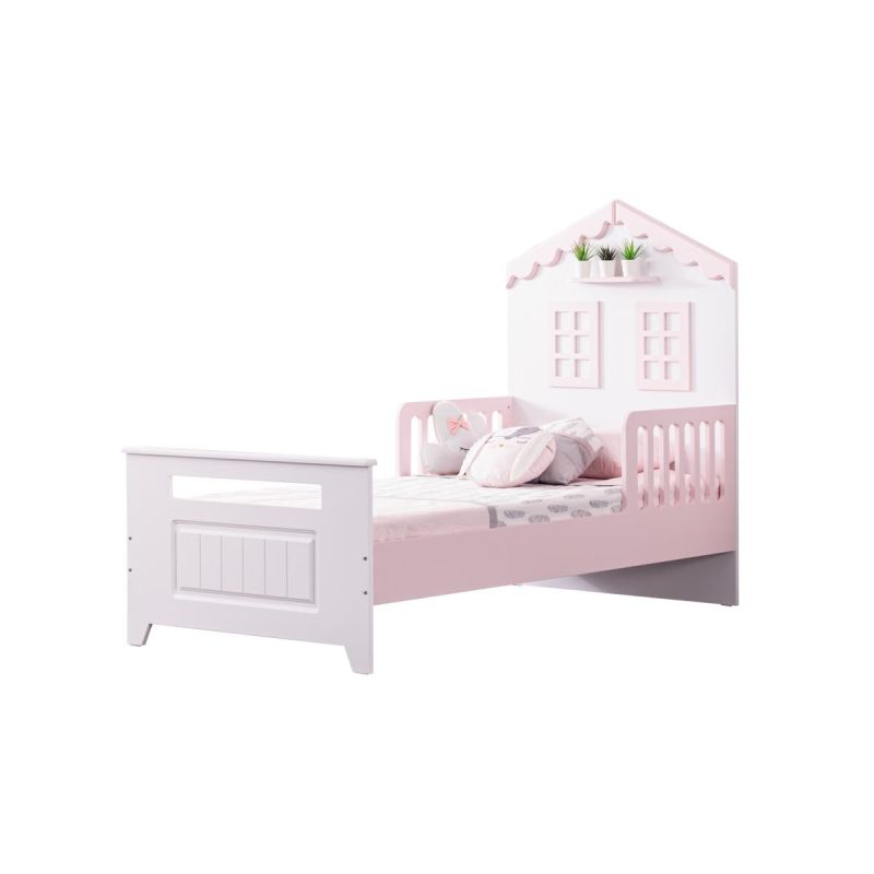 Odacix Kinderbett Fethiye 90x190 cm Weiss Pink