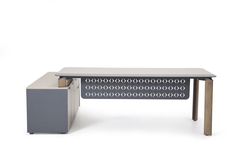 Ovali Design Schreibtisch 2-teilig Twist L2 200x90 cm