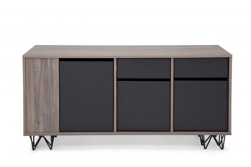 Ovali Sideboard 3-trig Magnum Schwarz Rechts