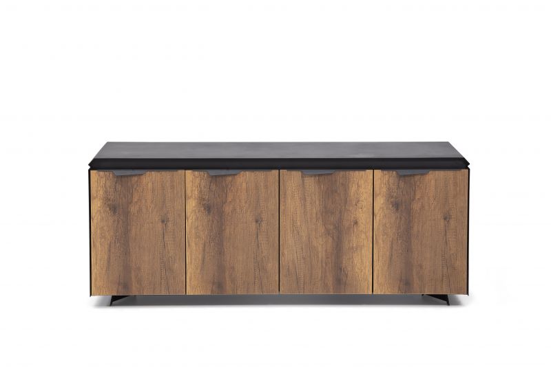 Ovali Sideboard 4-trig Nar Anthrazit Holzoptik