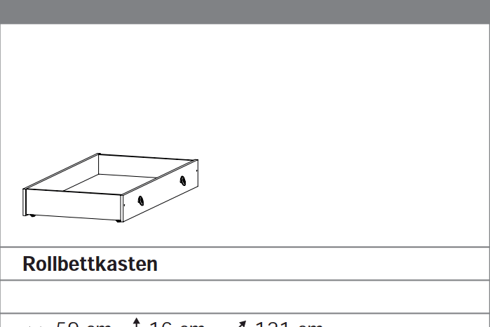 Rollbettkasten alpinweiss