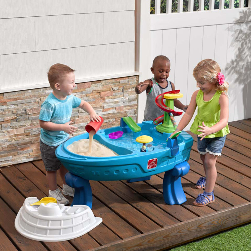 Sand-Wasser-Tisch Kinder-Spieltisch Kreuzfahrtschiff mit 11-tlg- Zubehrset