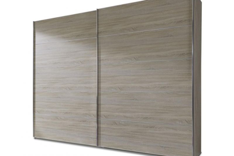 Schwebetrenschrank Genius in Eiche-Sgegrau-Nachbildung in 200 cm x 217 cm