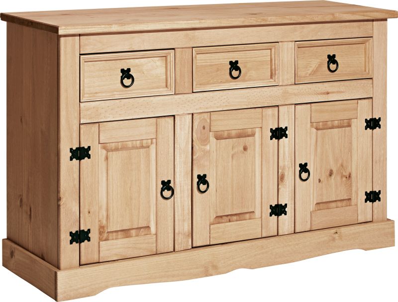 Sesa Sideboard Pinie massiv mit 3 Tren