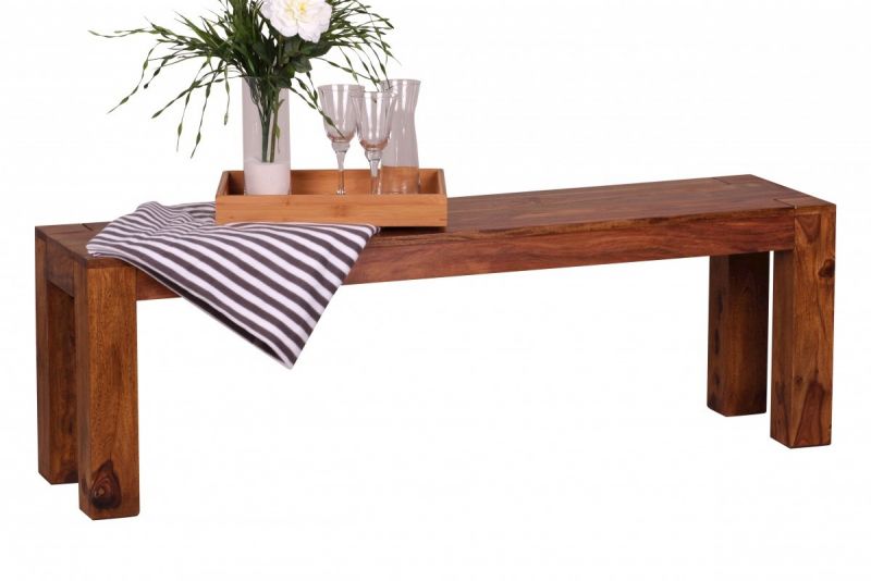 Sheesham Massivholz Esszimmer Sitzbank Bank 140 x 35 cm unter Hauptkategorie Mlux > Wohnen > Sthle > Sitzbnke & Hocker