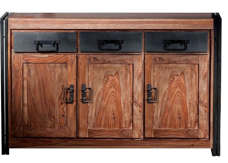 Sideboard aus Sheeshamholz Pontem 3-trig