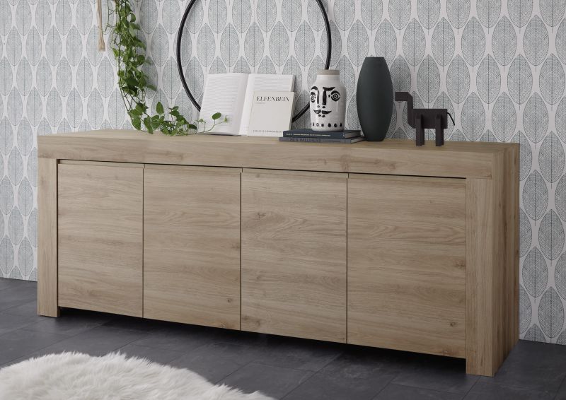 Sideboard in Eiche Cadiz Optik Fire 4-trig 210cm