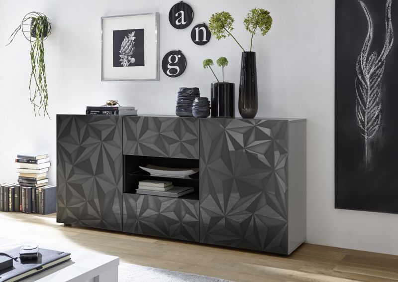 Sideboard mit offenem Fach Zamu Anthrazit