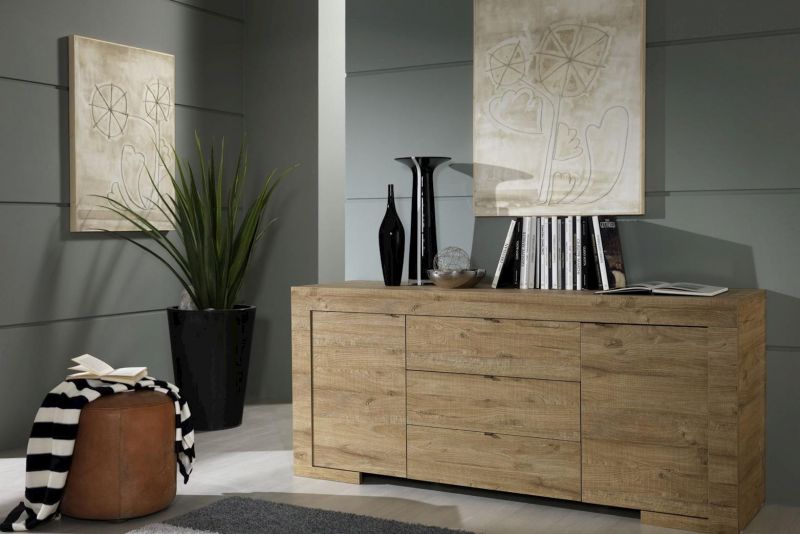 Sideboard Roma 2-trig in Eiche natur
