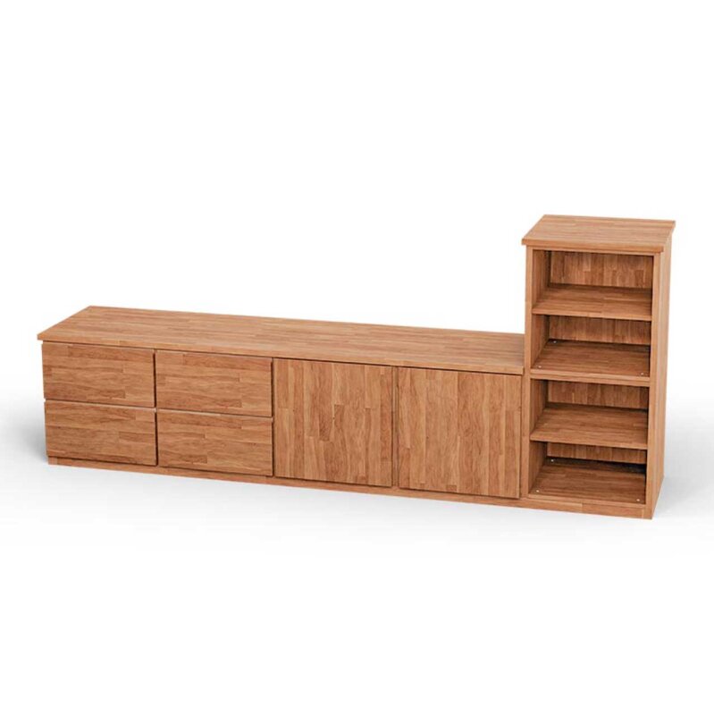 SQUARE Massivholz Regalwrfel-Set Aurora TV-Sideboard - Erle 40 cm Rechts-Anschlag unter SQUARE Wrfelregal SETS > SQUARE Massivholz TV-Mbel