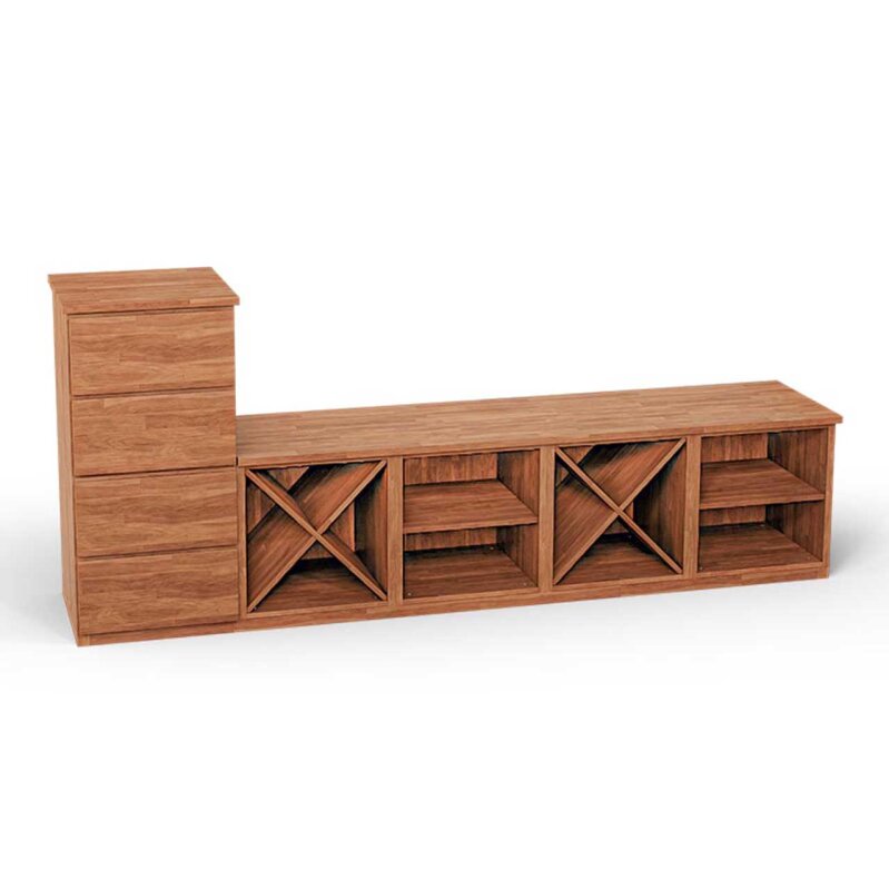 SQUARE Massivholz Regalwrfel-Set Budapest TV-Sideboard - Erle 32 cm Links-Anschlag unter SQUARE Wrfelregal SETS > SQUARE Massivholz TV-Mbel