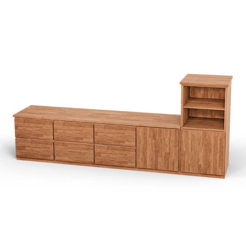 SQUARE Massivholz Regalwrfel-Set Dijon TV-Sideboard - Kernbuche 32 cm Rechts-Anschlag