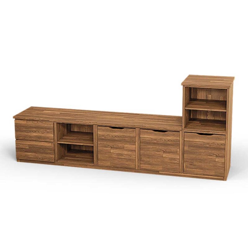 SQUARE Massivholz Regalwrfel-Set Gttingen TV-Sideboard - Eiche 40 cm Rechts-Anschlag unter SQUARE Wrfelregal SETS > SQUARE Massivholz TV-Mbel